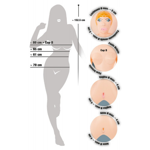 You2Toys Doll Storm - Bambola Gonfiabile in...