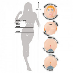 You2Toys Doll Storm - Bambola Gonfiabile in PVC, Carnagione Chiara, Bionda