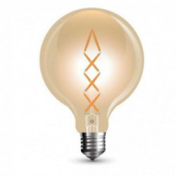 V-TAC Lampadina LED E27 8W G125 Filamento Ambrato 2200K
