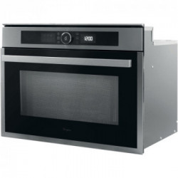 Whirlpool AMW 509/IX - Forno Microonde da Incasso DualCrisp, 6° Senso, Inox, 40 litri