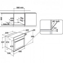 Whirlpool AKZ9 7890 IX - Forno da Incasso Urban Autopulente, 6°Senso, Inox, 73 Litri, A+