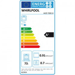 Whirlpool AKZ9 7890 IX - Forno da Incasso Urban Autopulente, 6°Senso, Inox, 73 Litri, A+