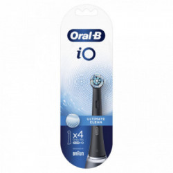 Oral-B iO Ultimate Clean 80335628 testina per spazzolino 4 pz Nero