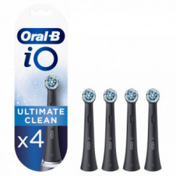Oral-B iO Ultimate Clean 80335628 testina per spazzolino 4 pz Nero