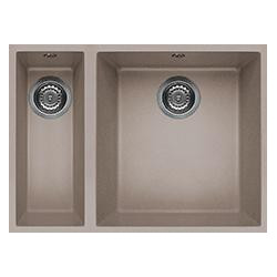 Elleci LGQ15043BSO - Lavello quadra 150, 59x50, 2V, tortora sottotop