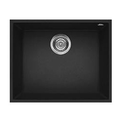 Elleci LGQ10540BSO - Lavello quadra 105, 57x50, 1V, nero sottotop
