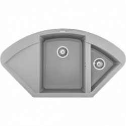 Elleci LMYCOR79 - Lavello easy CORNER, 105.7X57.5, 2VG, aluminium