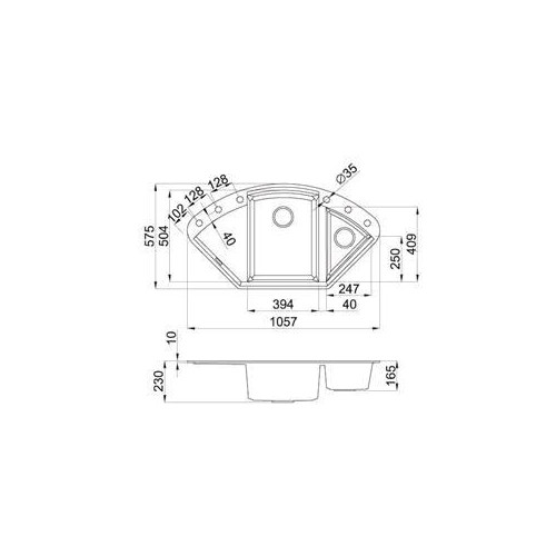 Elleci Easy Corner LMYCOR73 - Lavello, Metaltek