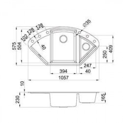 Elleci Easy Corner LMYCOR73 - Lavello, Metaltek