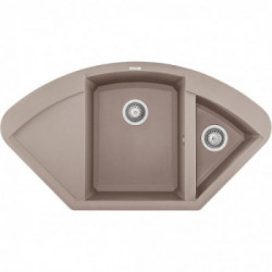 Elleci LGYCOR43 - Lavello easy CORNER, 105.7X57.5, 2VG, tortora