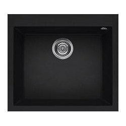 Elleci LKQ10586 - Lavello quadra 105, 57x50, 1V, black