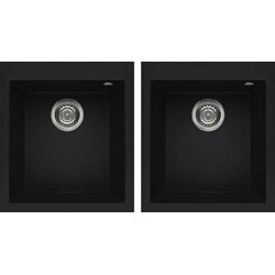Elleci LKQ20086 - Lavello quadra 200, 2V, BLACK, 86