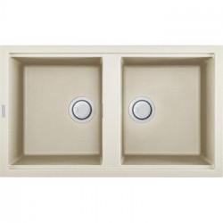 Elleci LGB45062 - Lavello best 450, 86x51, 2V, bianco antico