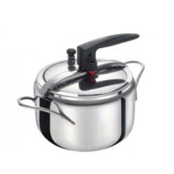 Bialetti Y0DVPP0223 pentola a pressione per piano cottura 3,5 L Nero, Acciaio inossidabile