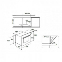 Hotpoint FA3 530 H BL HA - Forno da Incasso, 66 Litri, A