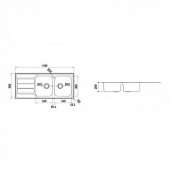 Schock Master D200 SX Lavello ad incasso Rettangolare Acciaio inossidabile