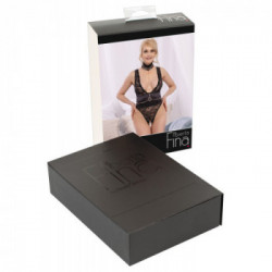 Abierta Fina Body Rhinestones S - Body in Pizzo a Cavallo Aperto, Taglia S