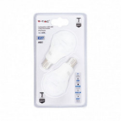 LED Bulb - 9W E27 A60 Thermoplastic 3Step Dimming 6400K (Blister 2 Pezzi)