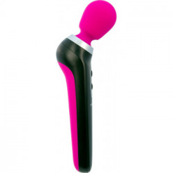 Palm Power Extreme Pink Massage Wand - Massaggiatore Flessibile con Vibrazione, Pink, Ricaricabile