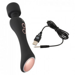 Cupa Warming Wand Vibrator - Massaggiatore con testa Vibrante e Massaggiante, Nero, Lungo e Sottile