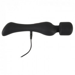 Cupa Warming Wand Vibrator - Massaggiatore con testa Vibrante e Massaggiante, Nero, Lungo e Sottile