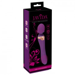Javida Double Massager - Massaggiatore con Vibrazione, Curvo, Viola, Ricaricabile