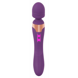 Javida Double Massager - Massaggiatore con Vibrazione, Curvo, Viola, Ricaricabile