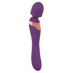 Javida Double Massager - Massaggiatore con Vibrazione, Curvo, Viola, Ricaricabile