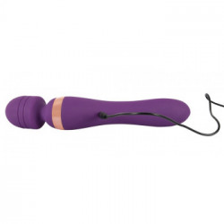 Javida Double Massager - Massaggiatore con Vibrazione, Curvo, Viola, Ricaricabile