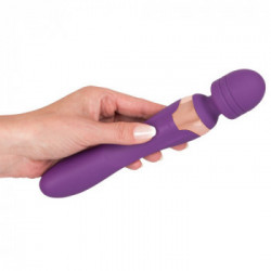 Javida Double Massager - Massaggiatore con Vibrazione, Curvo, Viola, Ricaricabile