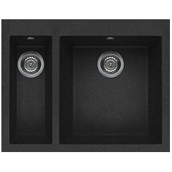 Elleci LGQ15054 - Lavello quadra 150, 59x50, 2V, nero pietra