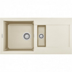 Elleci LGY42562 - Lavello easy 425, 86x43,5, 2VG, bianco antico