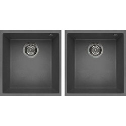 Elleci LMQ20073BSO - Lavello quadra 200, , 2V, titanium sottotop