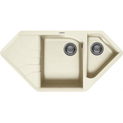 Elleci LGECOR62 - Lavello ego CORNER, 100X50, 2VG, bianco antico