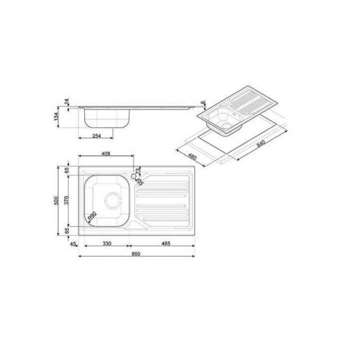 Smeg LYP861D - Lavello da Incasso, 1 Vasca,...