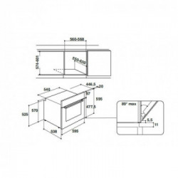 Hotpoint FA3 530 H IX HA - Forno da Incasso, Classe 3, 66 Litri, A