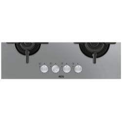 AEG HKB64029UM - Piano Cottura a Gas FlushBurner, 60 cm, 4 Fuochi, Acciaio Inox