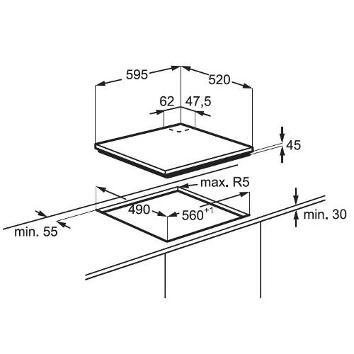 AEG HKB64029UM - Piano Cottura a Gas...