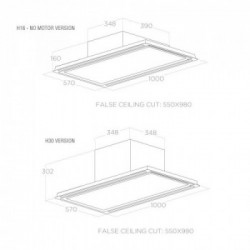 Elica HILIGHT-X H30 IX/A/100 - Cappa Aspirante Integrata a Soffitto, Acciaio Inossidabile, 720 m³/h, PRF0163520, A