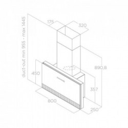 Elica SUPER PLAT GR/F/80 - Cappa Filtrante a Parete, Nero, Grigio, 740 m³/h, PRF0165017, A