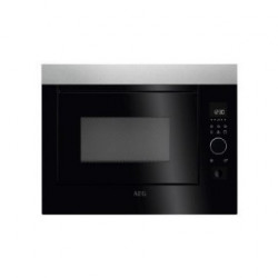 Aeg MBE2658DEM - Microonde con Grill ad Incasso, 46 cm, Capacità 25 Lt, Vetro Nero, Acciaio Inox