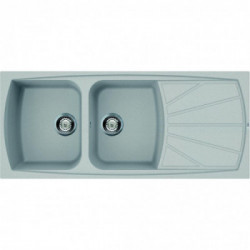 Elleci LML50079 - Lavello living 500, 116X50, 2VG, aluminium