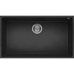 Elleci LMQ13070BSO - Lavello quadra 130, 76x44, 1V, ghisa sottotop
