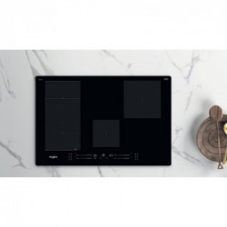 Whirlpool WF S0377 NE/IXL - Piano Cottura ad Induzione, FlexiSide, Vetroceramica, Nero, 77 cm