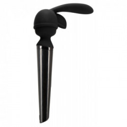 Orion Wand Vibrator with 2 Attachments - Massaggiatore e Vibratore con Testa Massaggiante, Nero, Design Ergonomico 