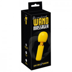 Orion Wand Massager - Massaggiatore e Vibratore con Testa Massaggiante, Lungo, Setoso, Morbido, Giallo
