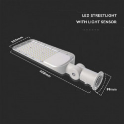V-TAC Armatura Stradale LED Chip Samsung 150W 110LM/W con Sensore Colore Grigio 4000K IP65