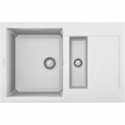 Elleci LGY32568 - Lavello easy 325, 78x50, 2VG, bianco