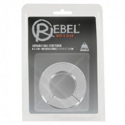Rebel Magnetic Ball Stretcher - Anello Magnetico per Pene e Testicoli, Regolabile, Acciano Inox
