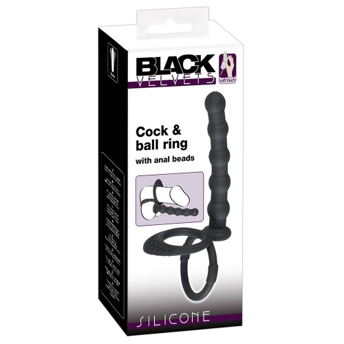 Black Velvets Cock & Ball Ring - Anelli per...